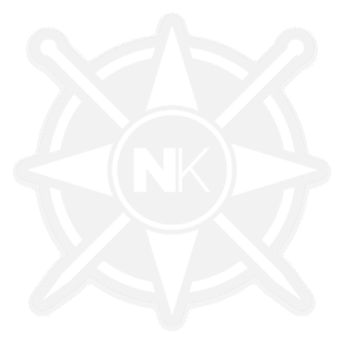 Nomadic Knits vinyl sticker logo sticker white on clear