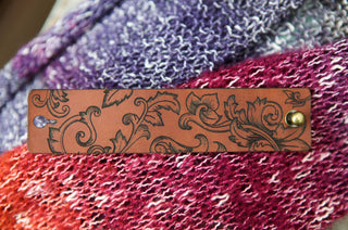 Leather Shawl Cuff - Filigree