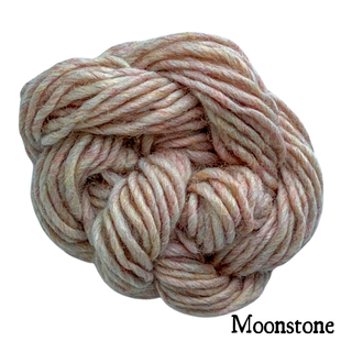 A tangled ball of variegated beige and pink Moonstone yarn for a Tatters the Cat Poppet | Knitting Kit.